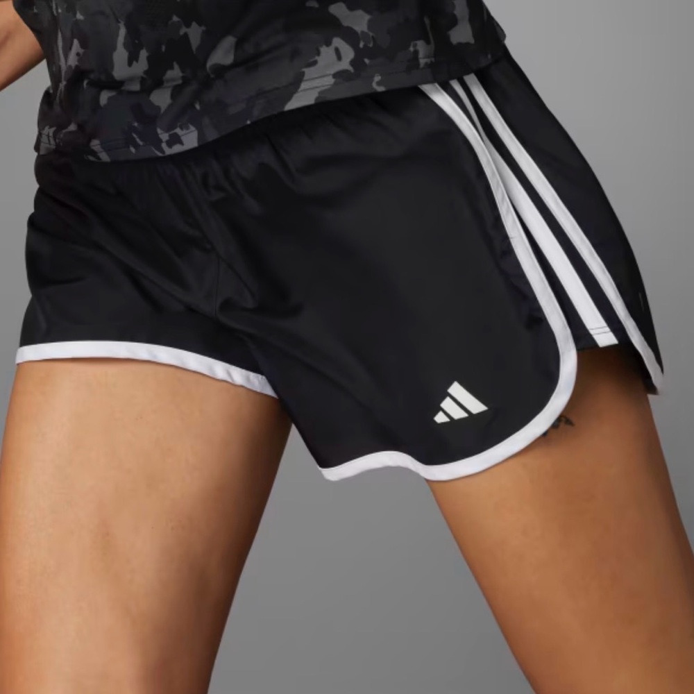 Adidas Women's Navy and White Athletic Shorts